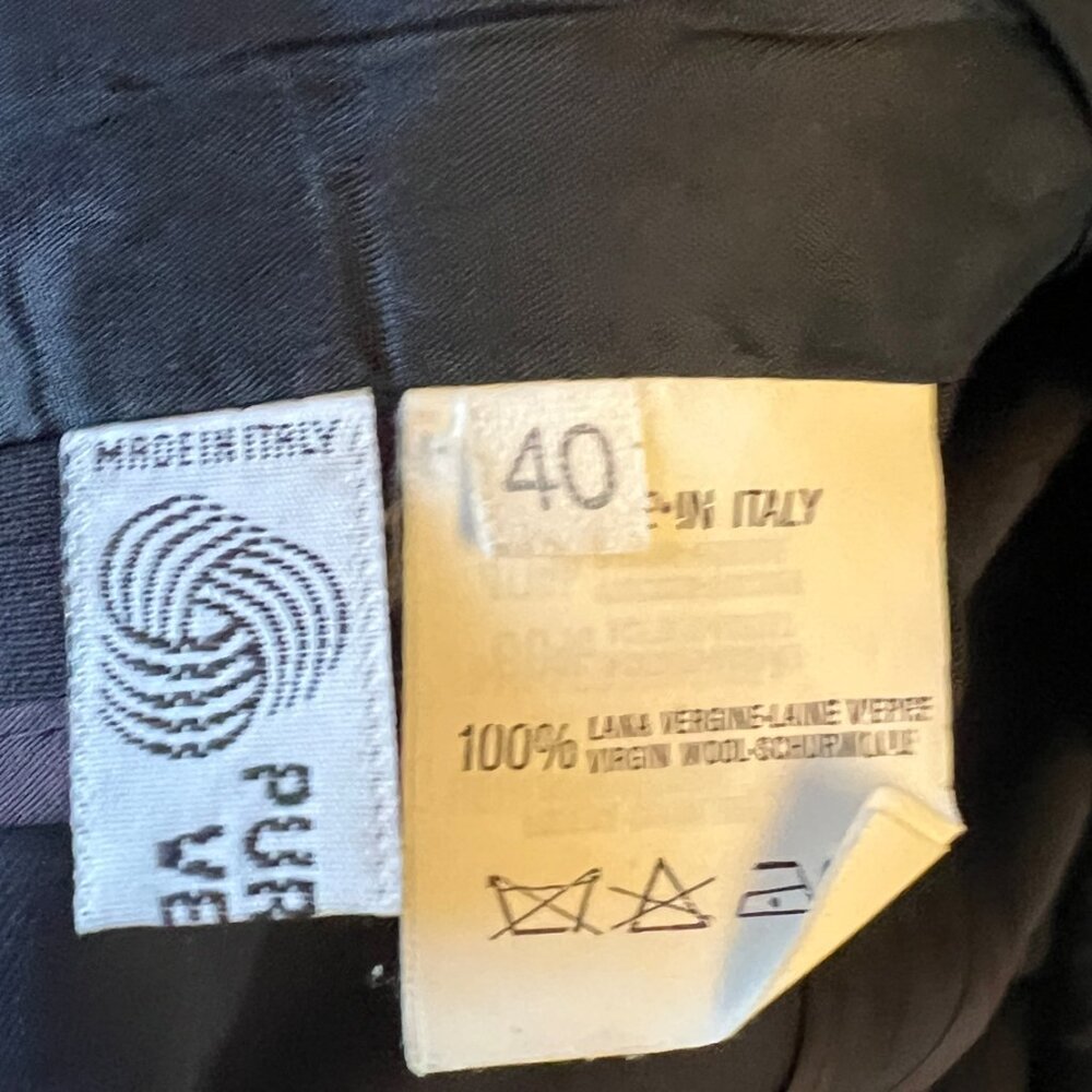 Emporio Armani Black Blazer - 100% Virgin Wool - Made in Italy - Picture 10 of 12